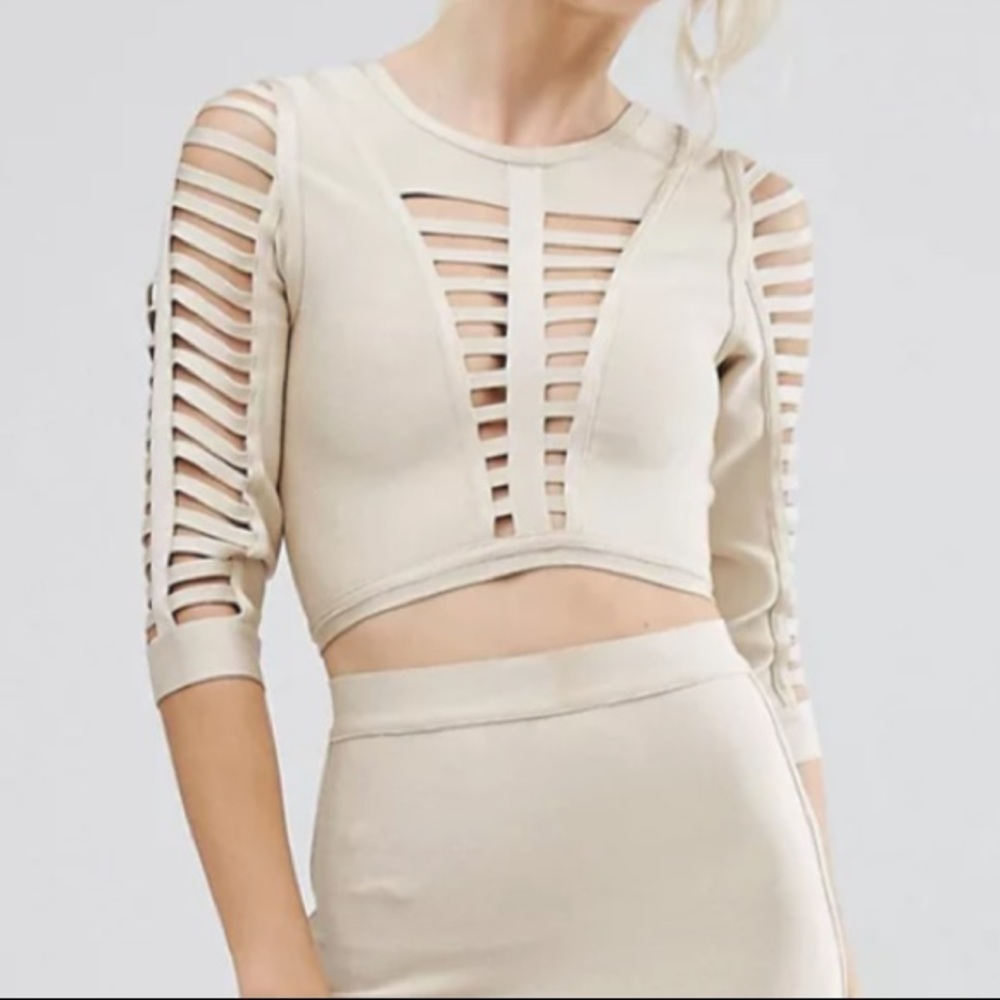 Asilio tonal tech caged crop top